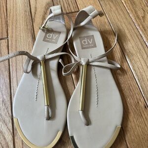 Dolce Vita flat sandal with gold embellishment
